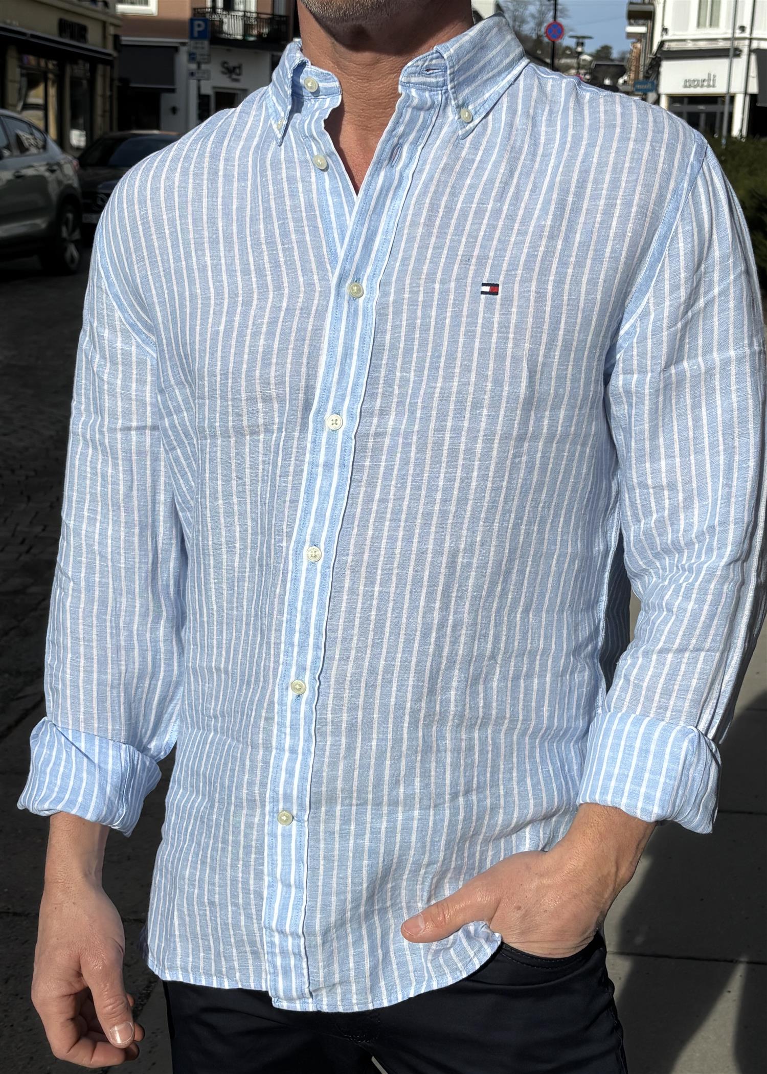 Linen Bengal Stripe RF Skjorte