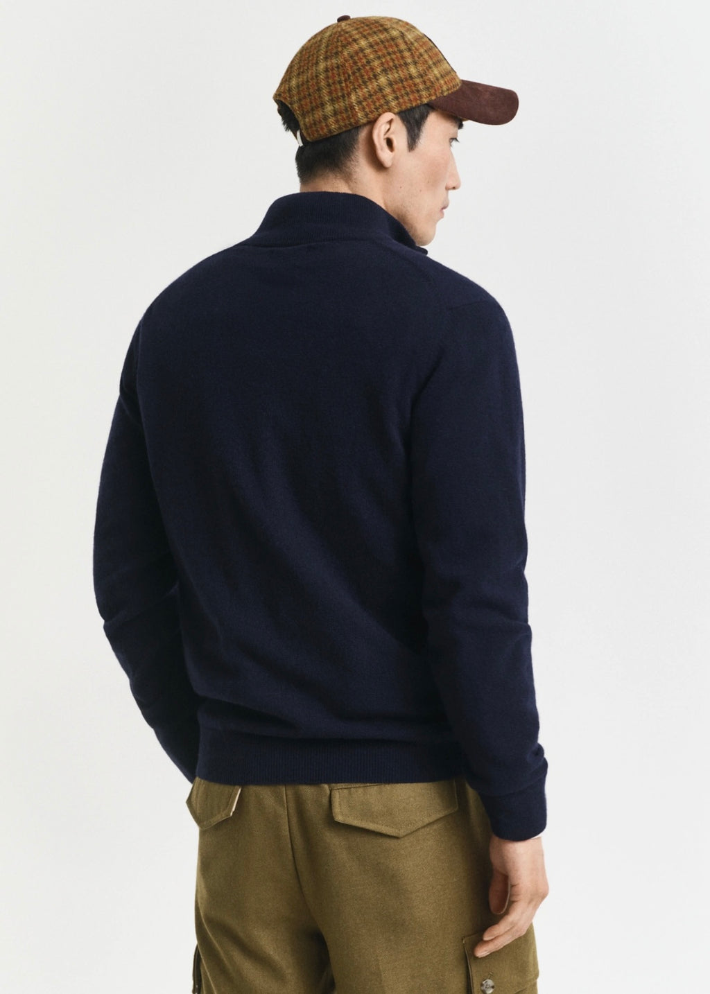 Superfine Lambswool Half Zip Genser