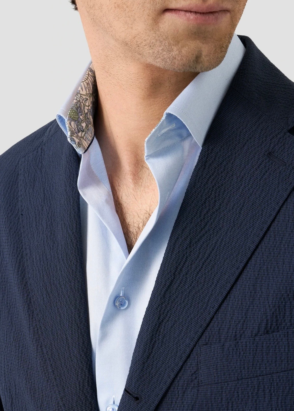 Floral Effect Signature Twill Slim Skjorte