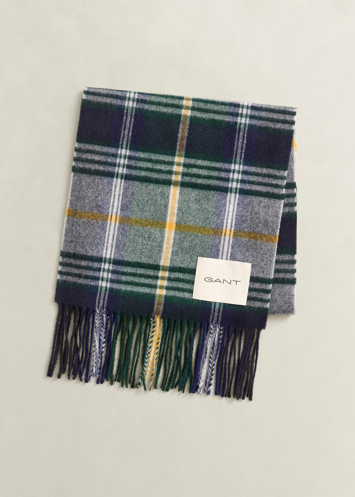 Checked Wool Scarf