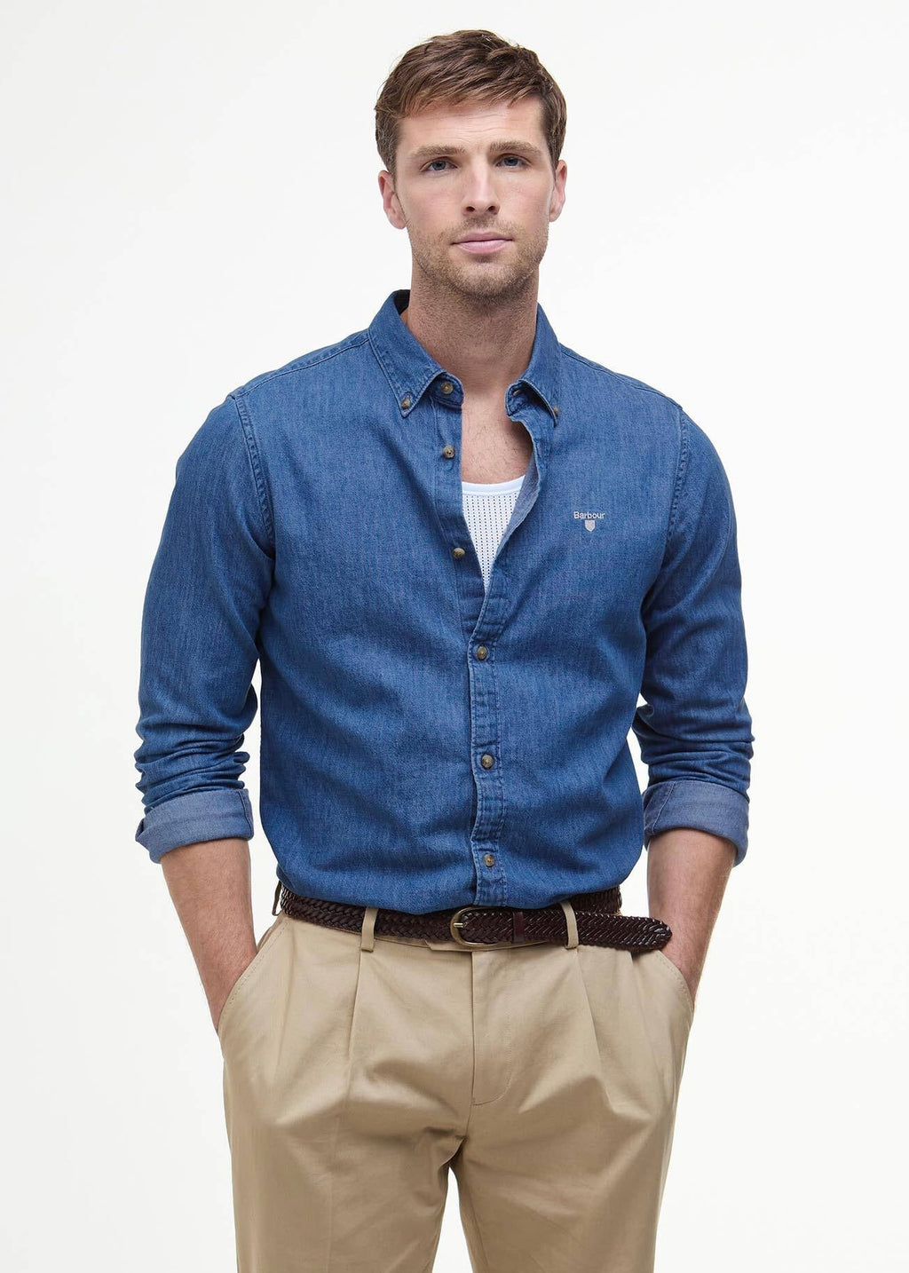 Chambray Crest Tailored Skjorte