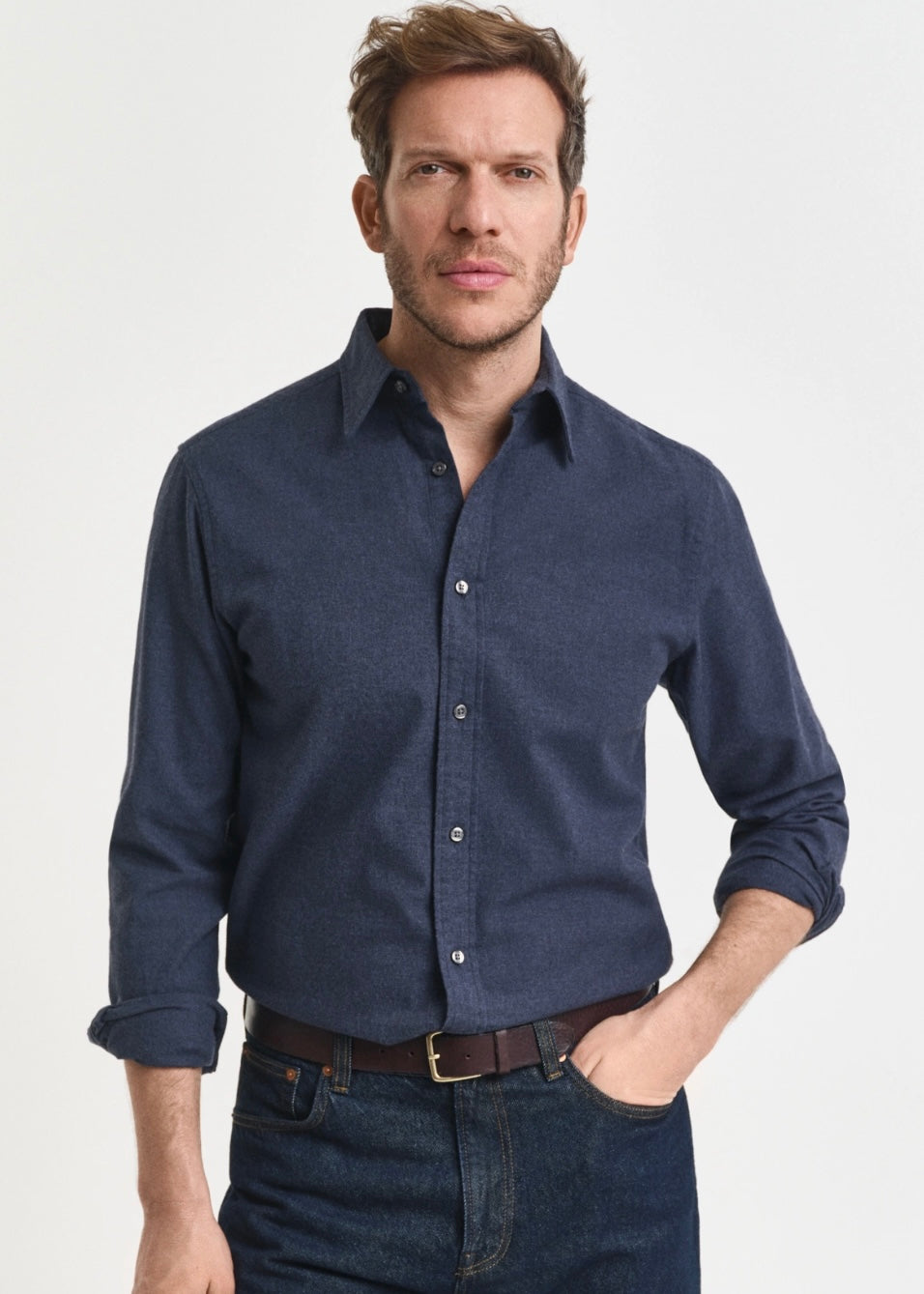 Flannel Melange Skjorte