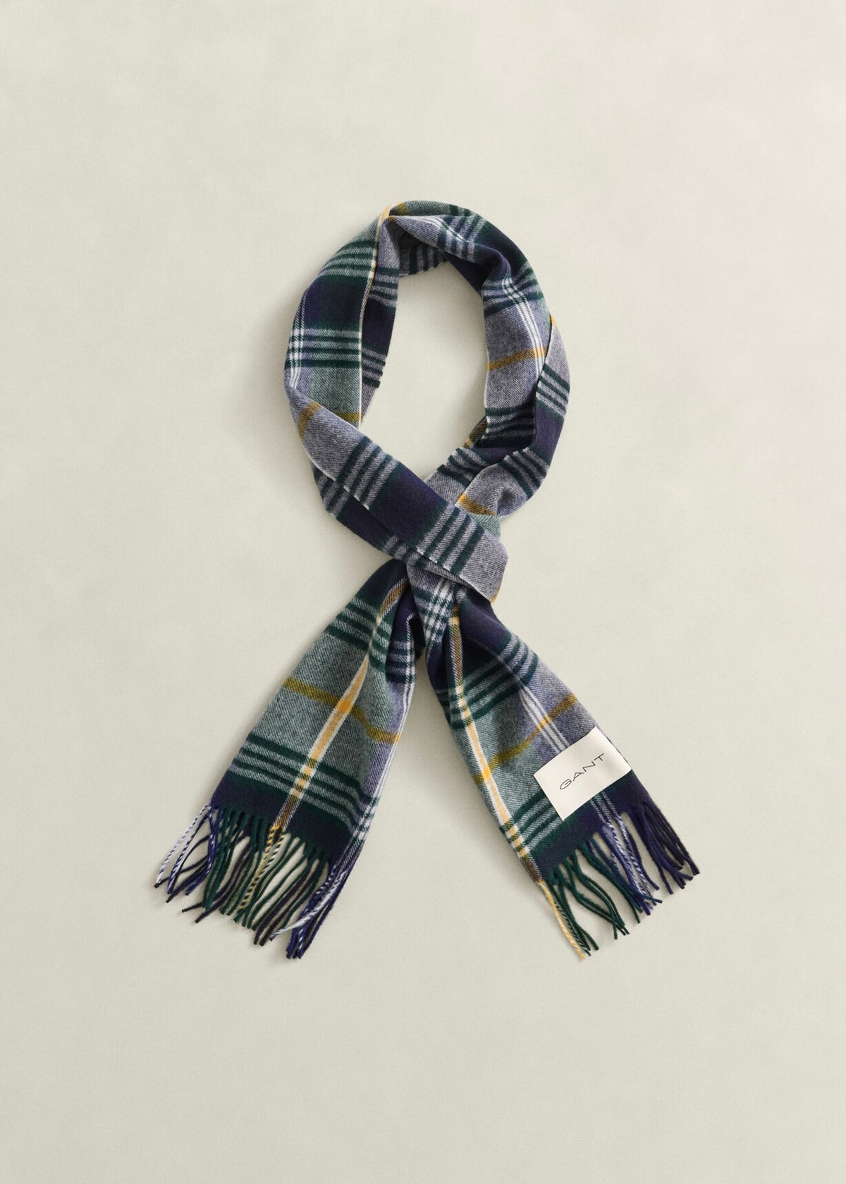 Checked Wool Scarf