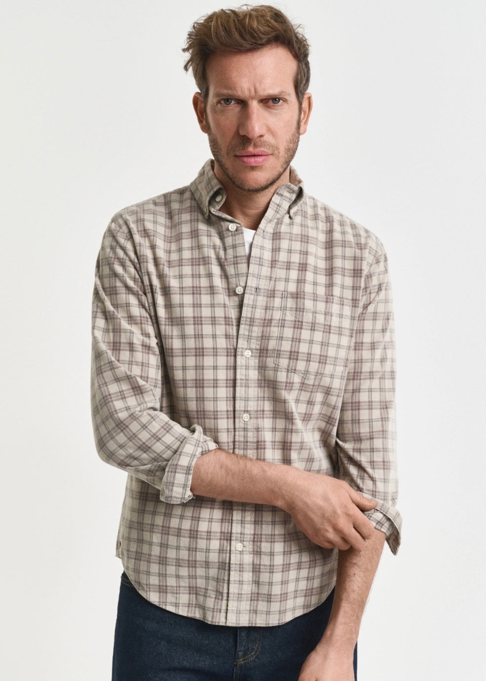 Corduroy Check Skjorte