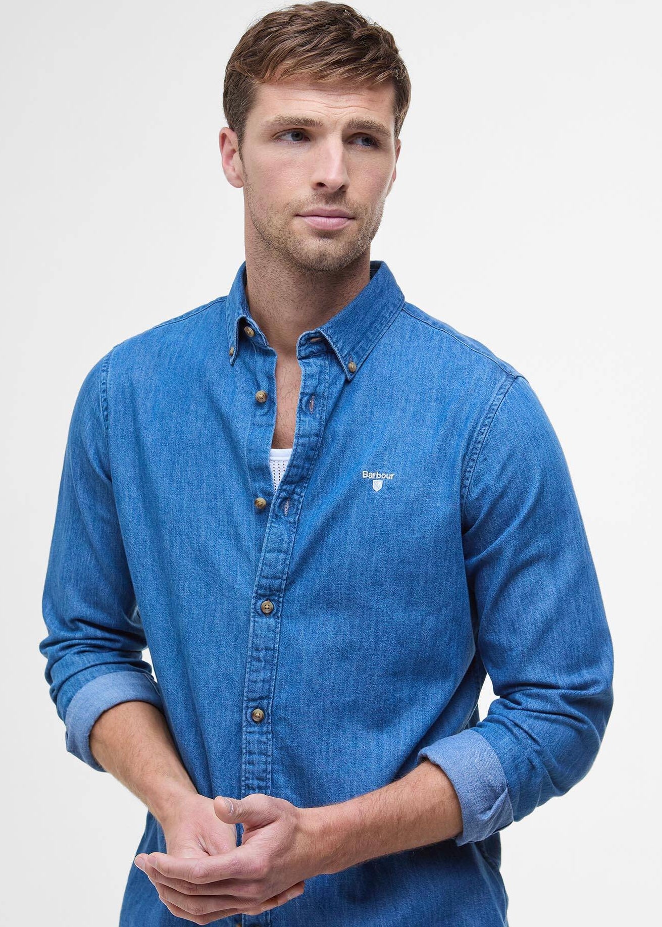 Chambray Crest Tailored Skjorte