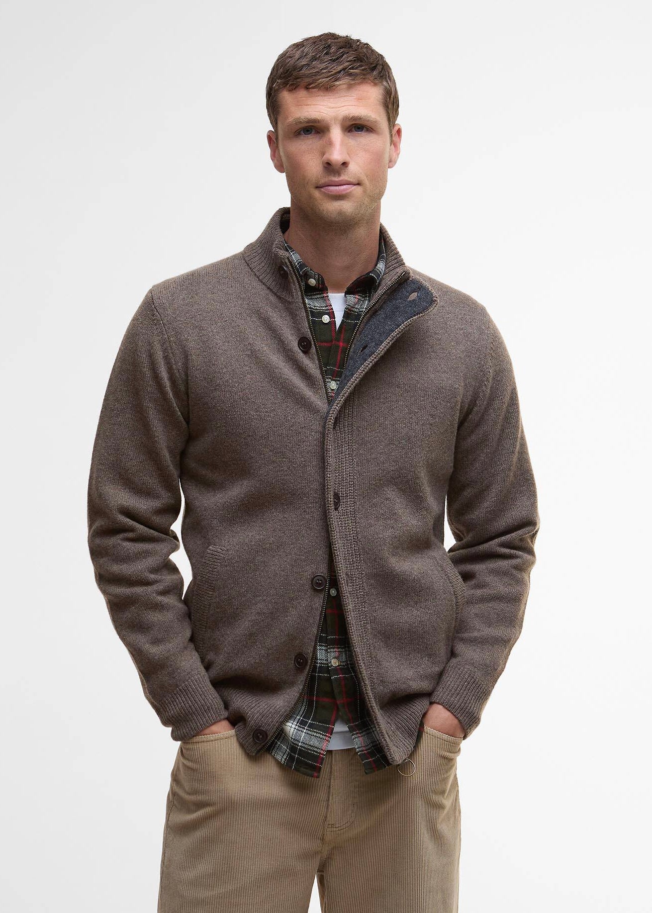 Essential Patch Zip Thru Cardigan