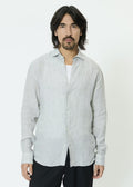 MAmarc Short Stripete Lin Skjorte