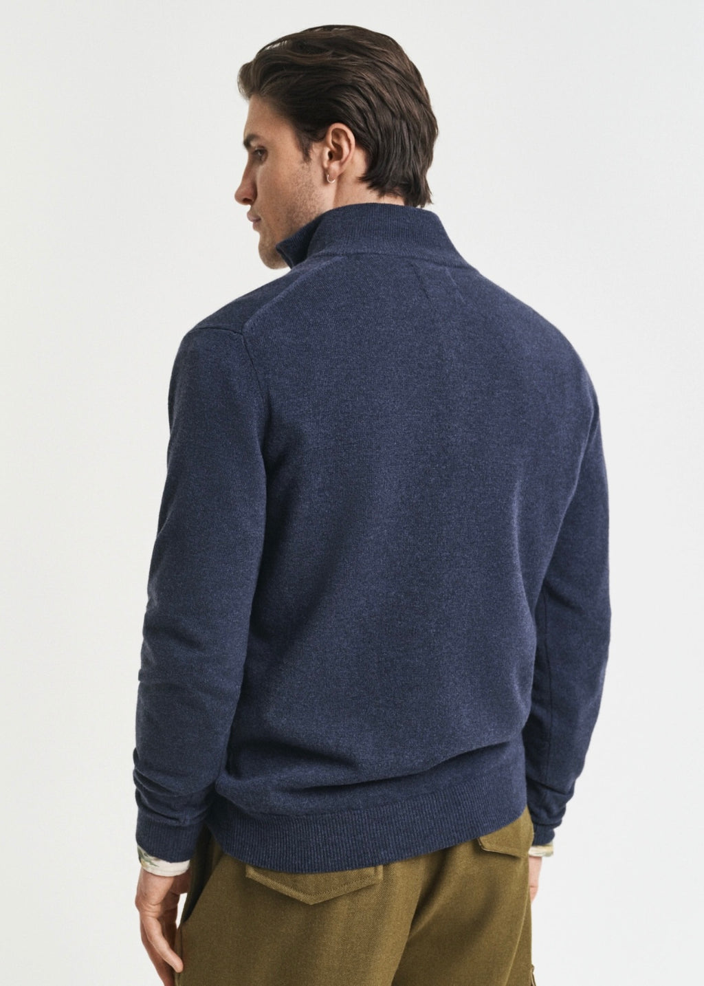 Superfine Lambswool Half Zip Genser