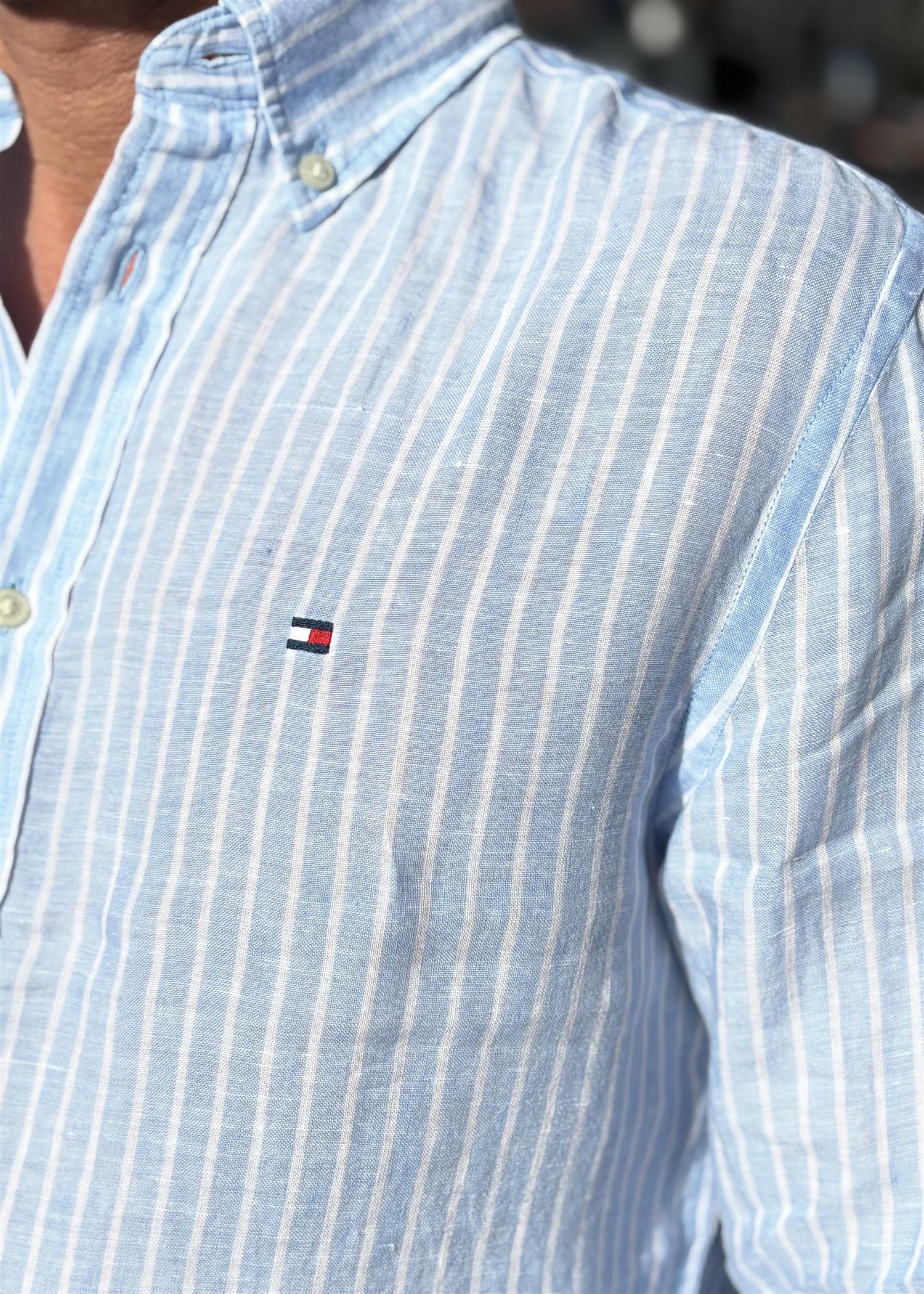 Linen Bengal Stripe RF Skjorte