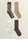 Checked Socks 4-pack Gift Box