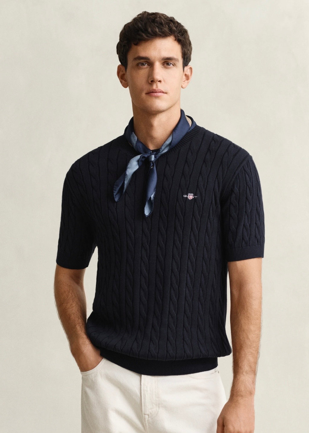 Cotton Cable SS C-neck Genser