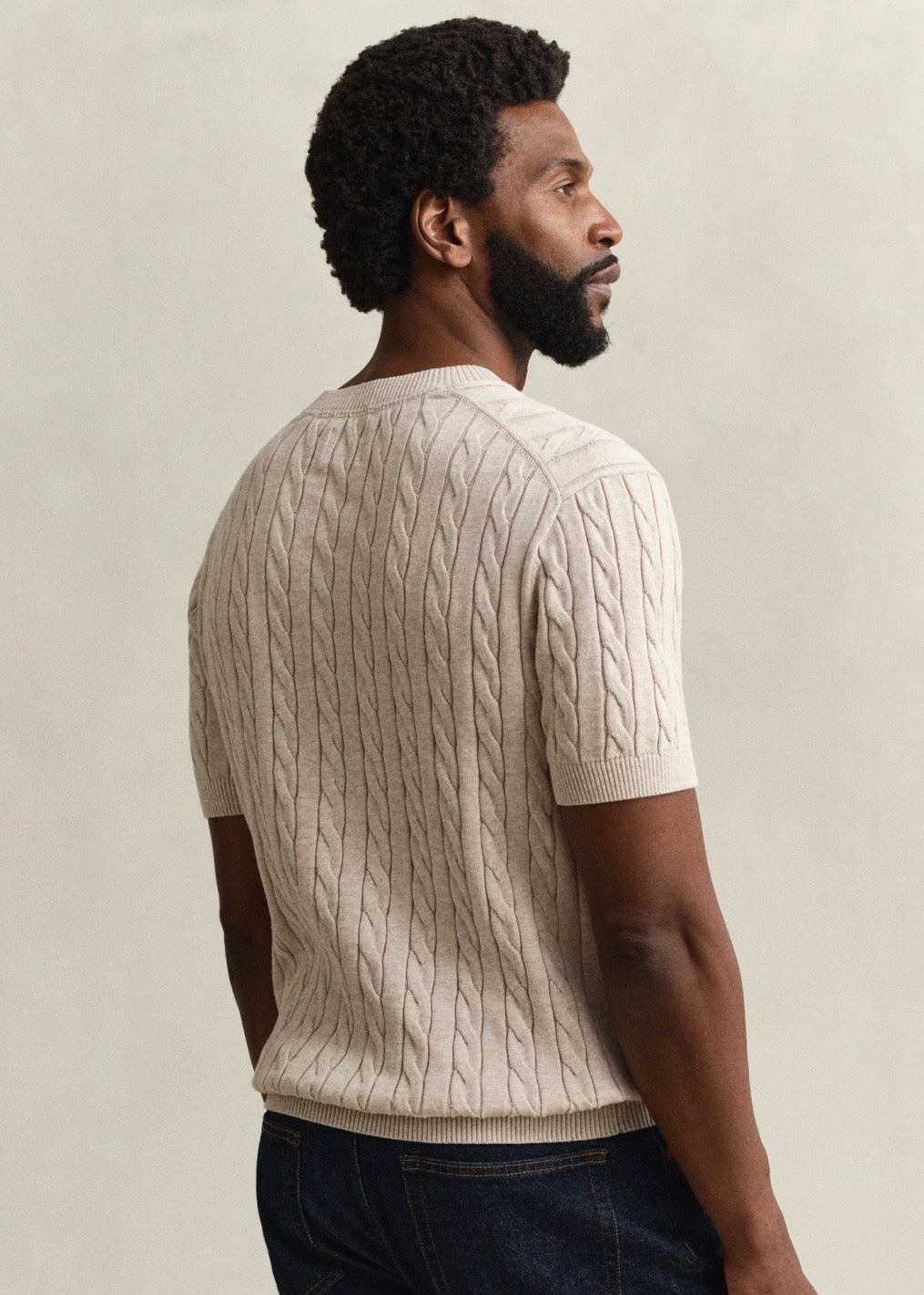 Cotton Cable SS C-neck Genser