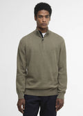 Cotton Half Zip Knitted Genser