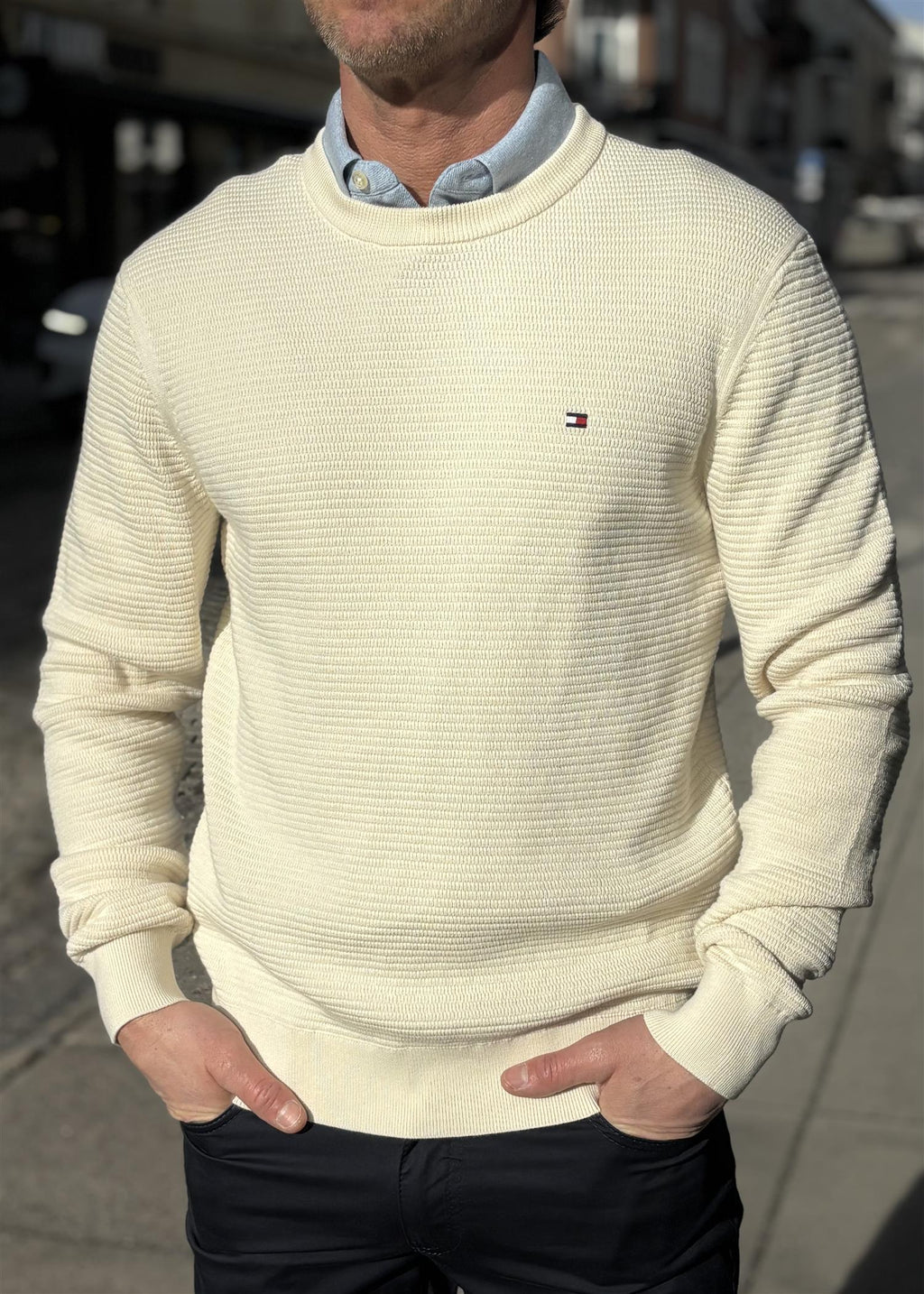 Seasonal Structure Crew Neck Genser