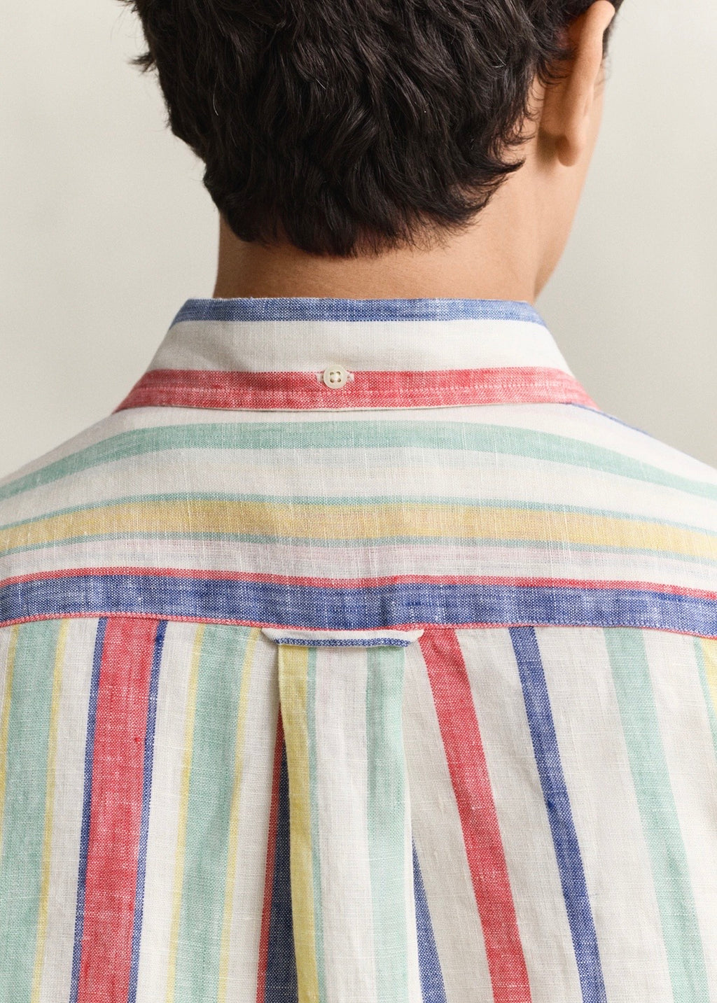 Reg Multistripe Lin Skjorte