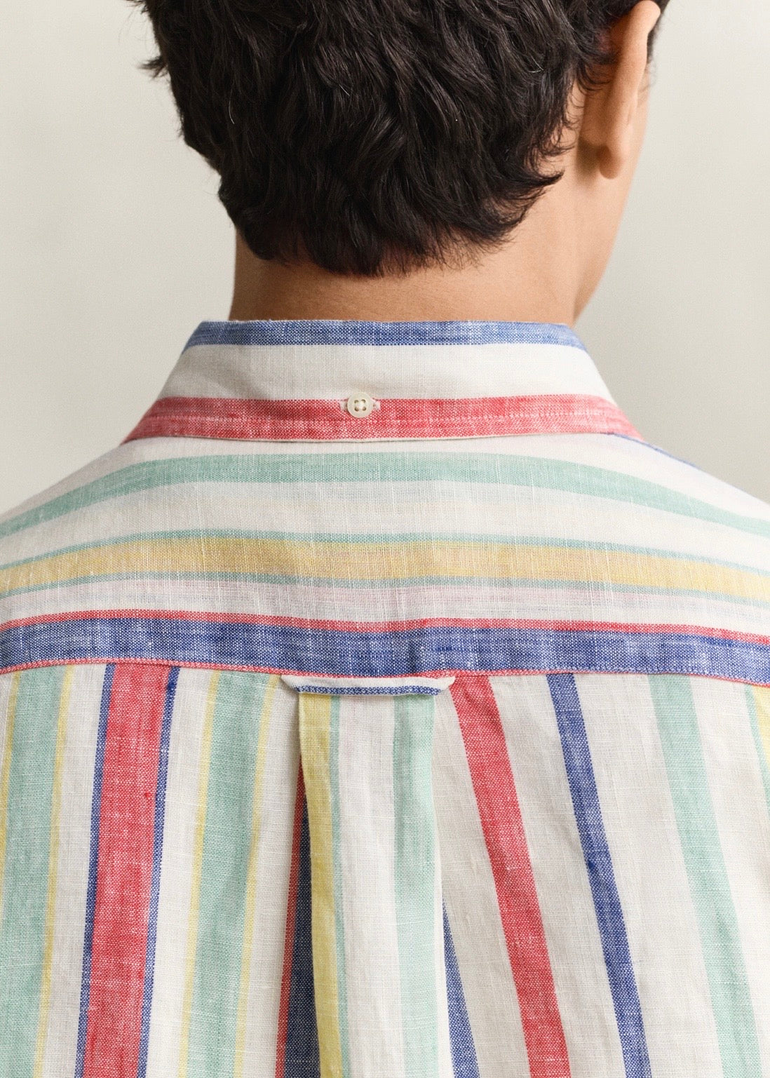 Reg Multistripe Lin Skjorte