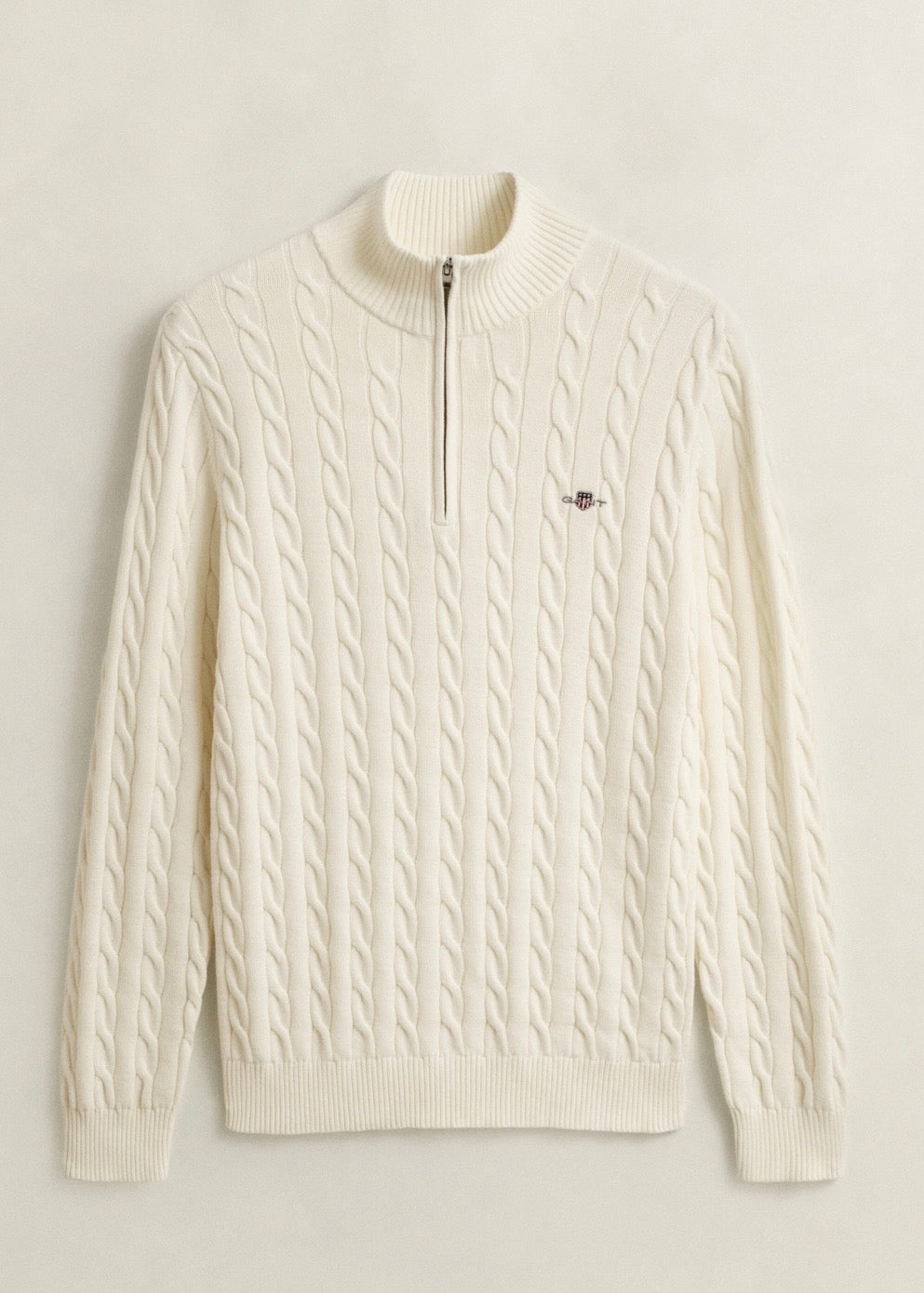 Cotton Cable Half Zip