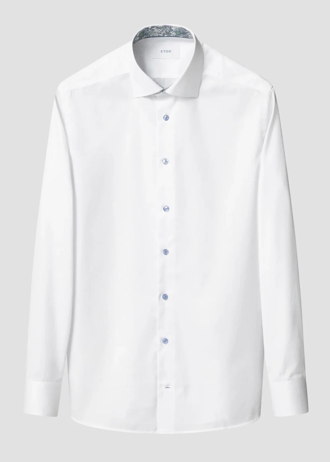 Floral Effect Signature Twill Slim Skjorte