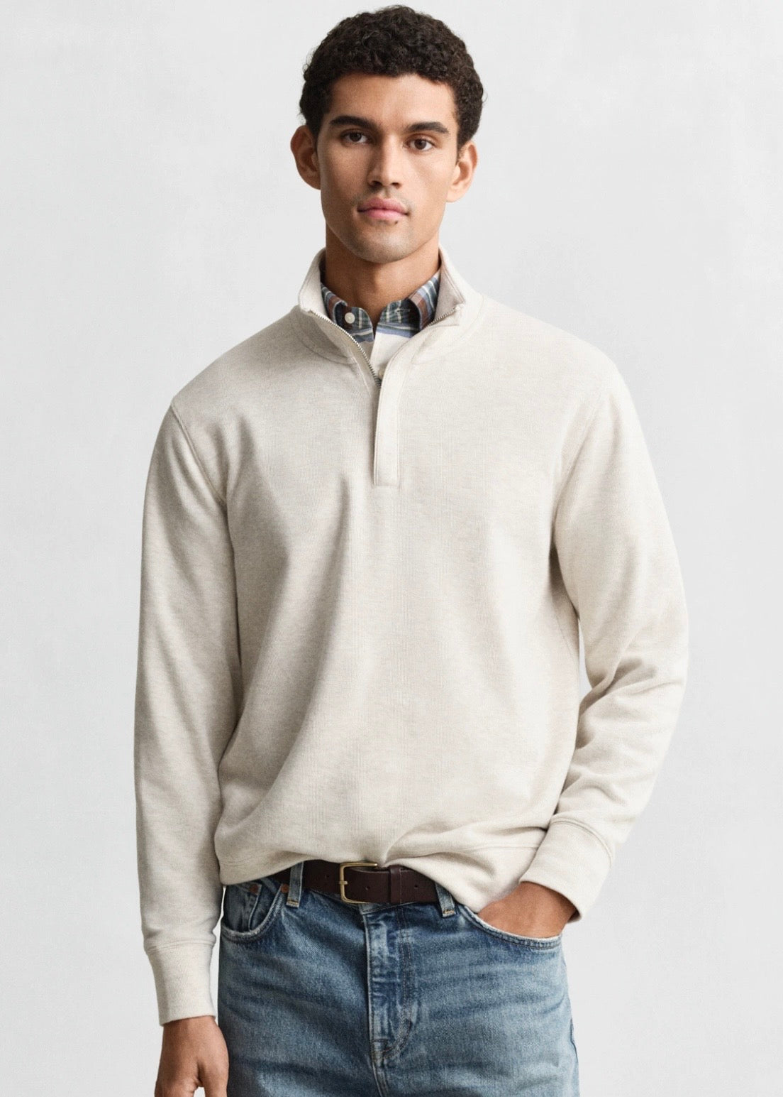 Sacker Rib Half Zip Genser