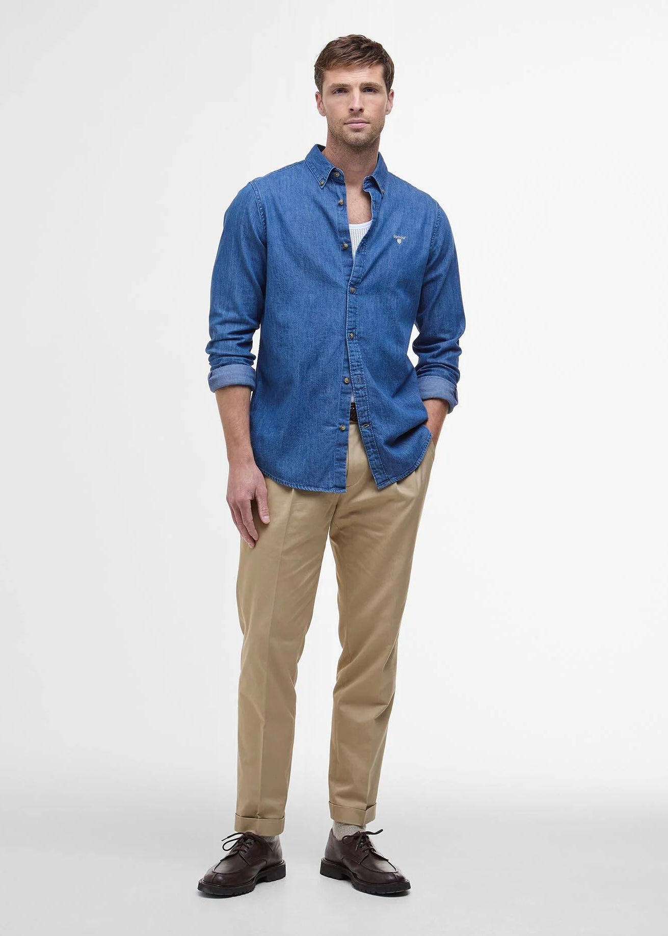 Chambray Crest Tailored Skjorte
