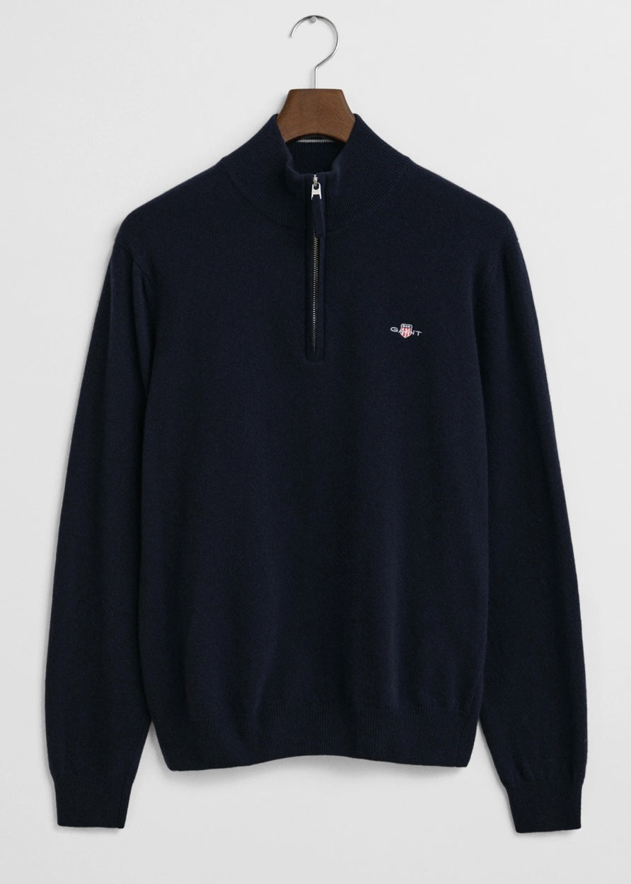 Superfine Lambswool Half Zip Genser
