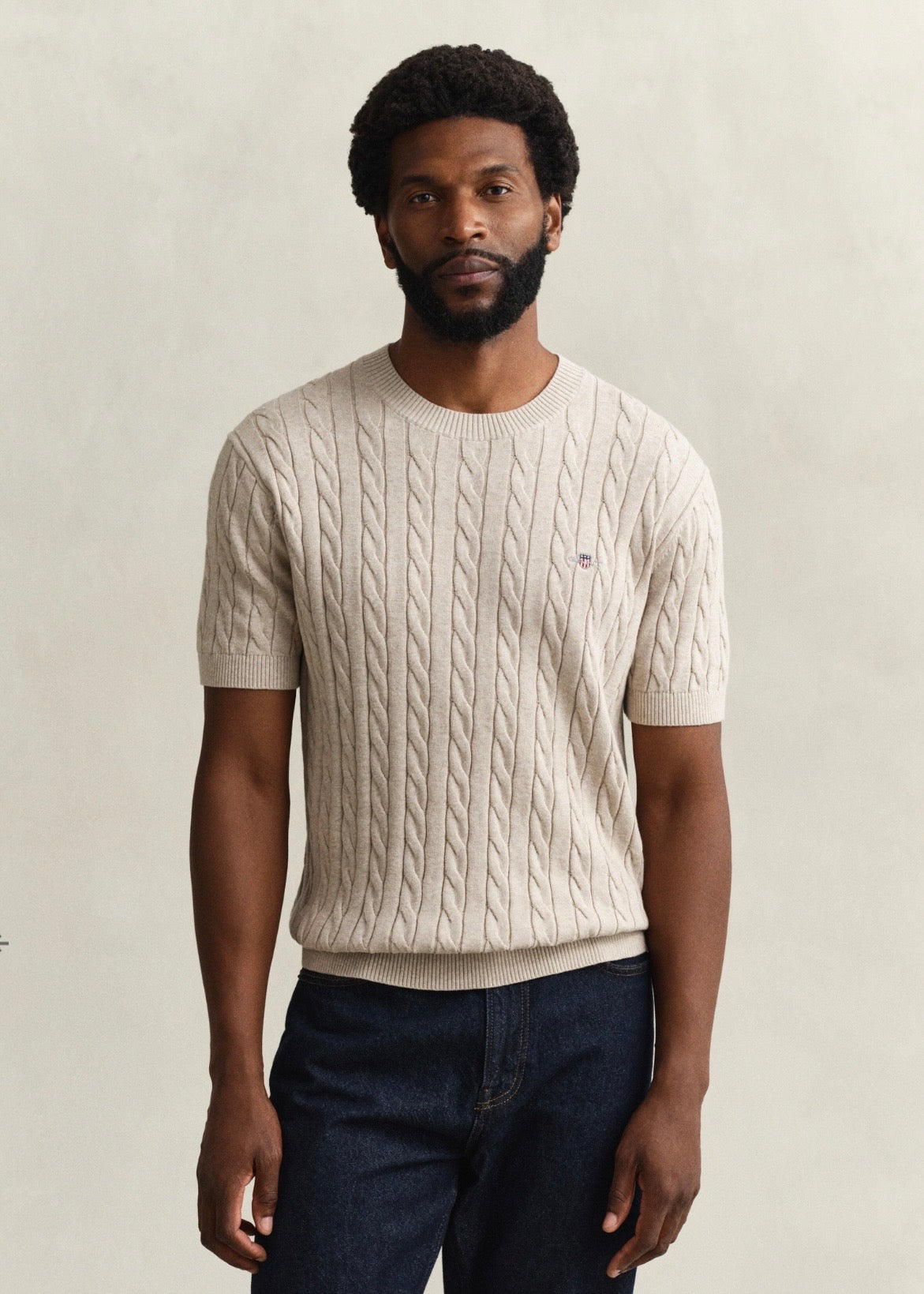 Cotton Cable SS C-neck Genser