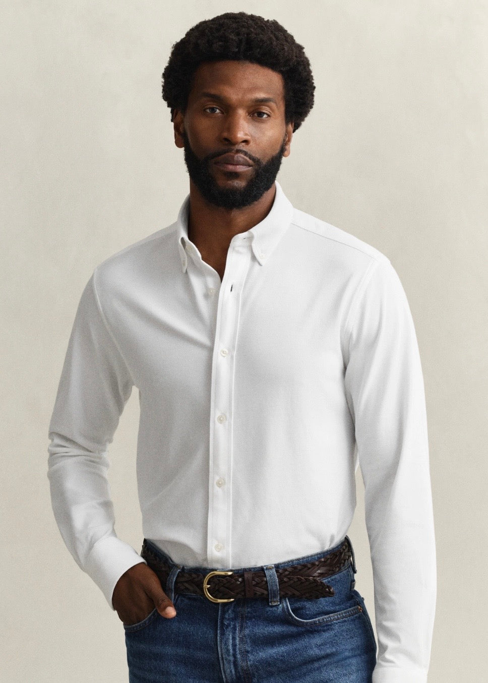 Jersey Pique Stretch Skjorte