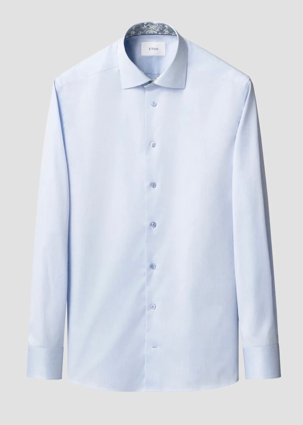 Floral Effect Signature Twill Slim Skjorte