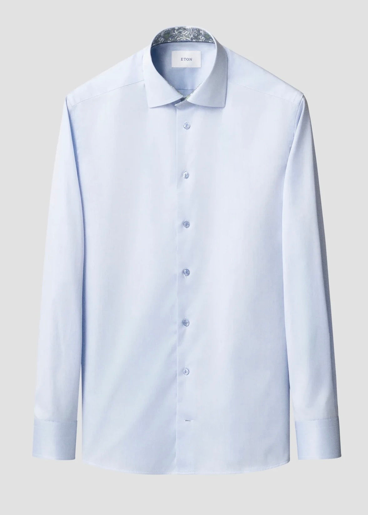 Floral Effect Signature Twill Slim Skjorte