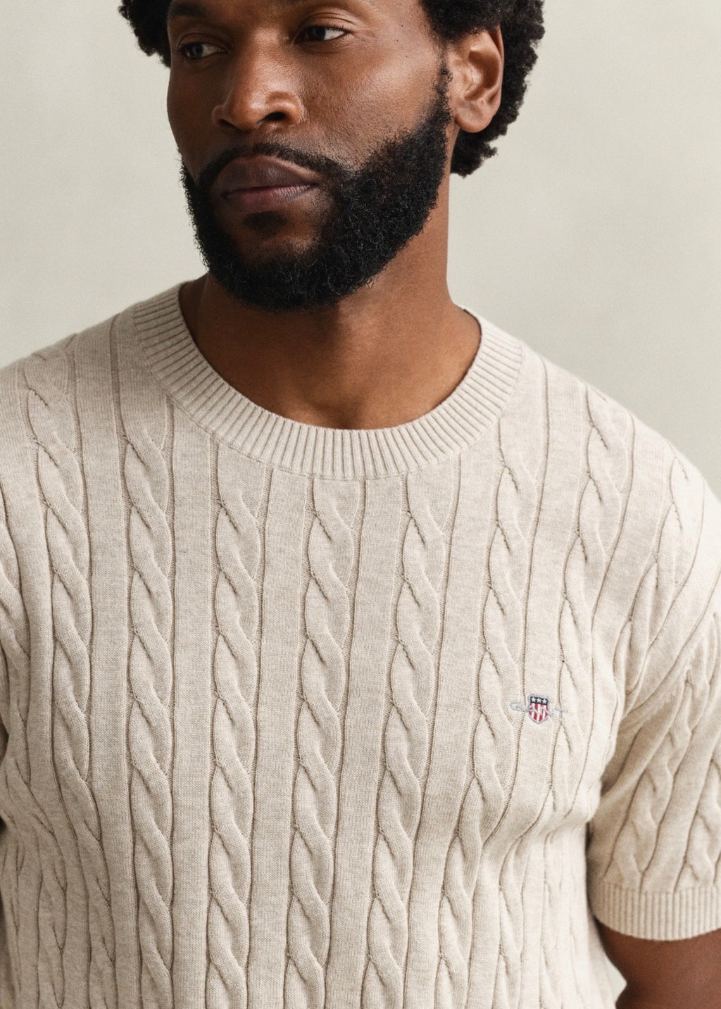Cotton Cable SS C-neck Genser