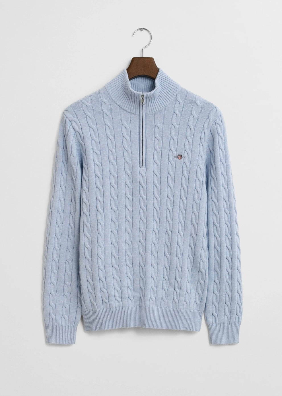 Cotton Cable Half Zip Genser