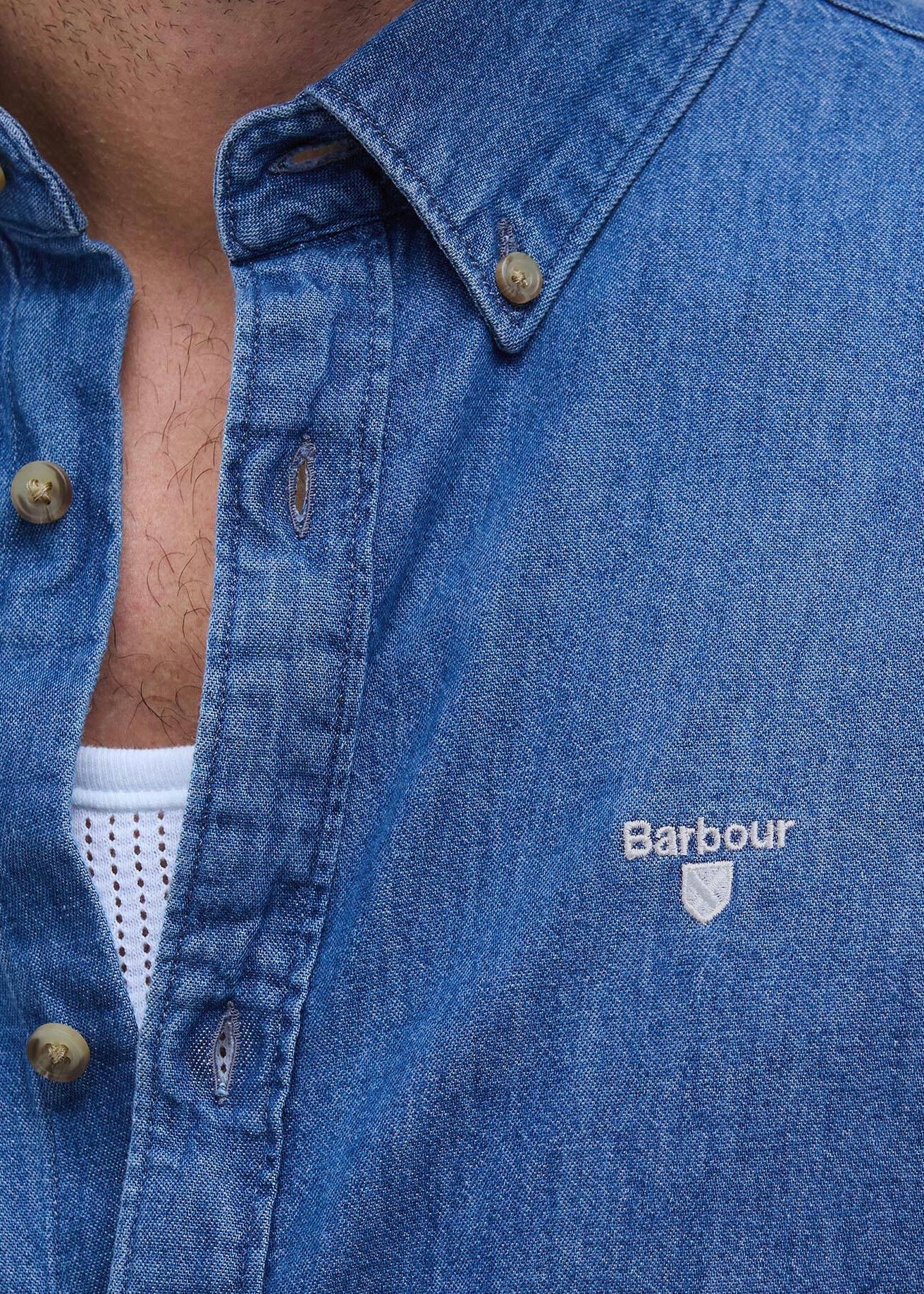 Chambray Crest Tailored Skjorte