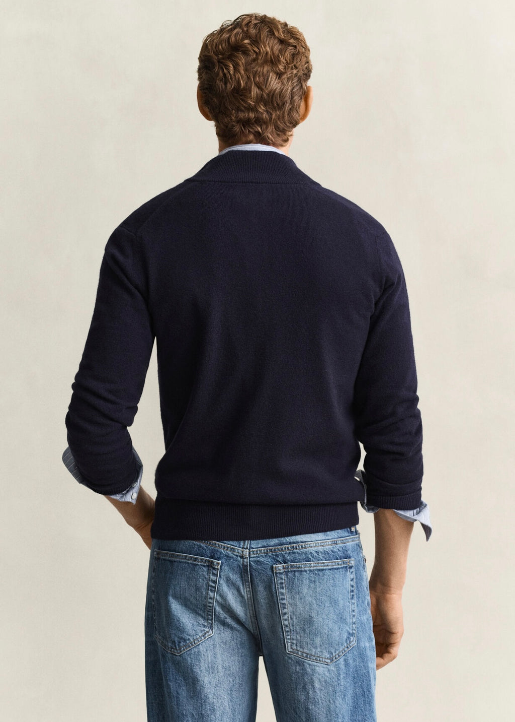 Superfine Lambswool Zip Cardigan