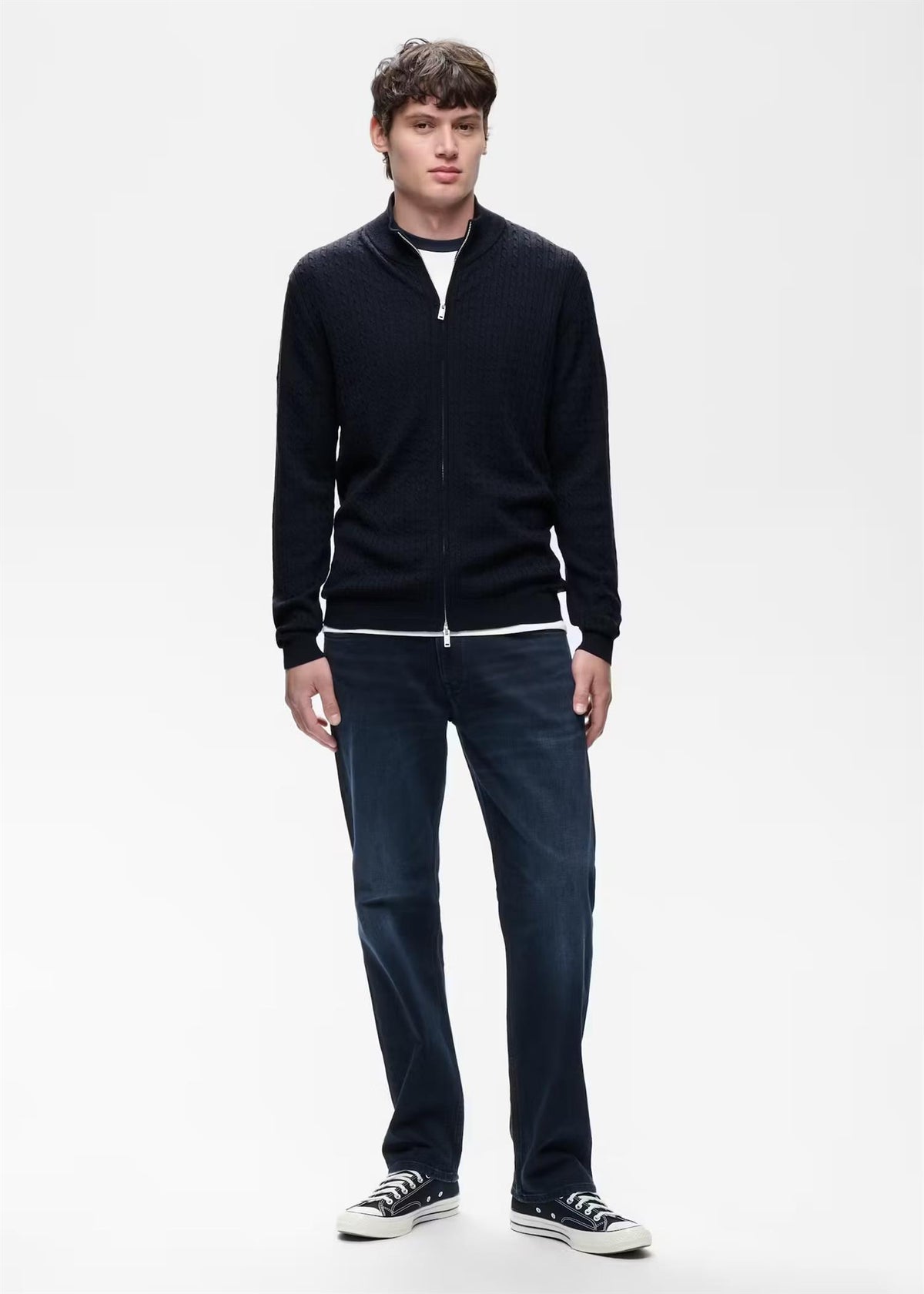 MAmason Cable Full Zip Genser
